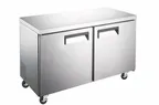 image of Drago America DRUC60F 60" 2-Door Undercounter Freezer, Stainless Steel, 15 cu. ft.