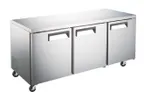 image of Drago America DRUC72R 72" 3-Door Undercounter Refrigerator, Stainless Steel, 16 cu. ft.