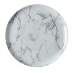 image of GET PA110F712812 Plate - 11" Diameter Coupe Rim Porcelain Corona Marble - 1 Dozen