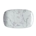 image of GET PA110F917612 Oval Porcelain Platter, 8.5" x 13.4" x 1.3", Coupe Rim, Corona Marble - 1 Dozen