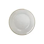 image of GET PA1605902024 - 8" Round Artisan China Plate, Beige, Rolled Edge, 8" Diameter - 1 Dozen