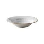 image of GET PA1605903712 Round Porcelain Bowl, 9-3/4" Diameter, 18.6 Oz, Beige Rimmed Finish - 1 Dozen