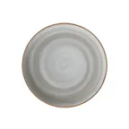 image of GET PA1607902912 Plate – 12-1/4" Round China Plate, Rolled Edge, Artisan Grey Finish - 1 Dozen
