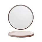 image of GET PA182I042806TALLER China Plate, 11" Dia., Arrecife Basalto, Elegant White