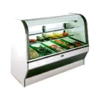 image of MarcRefrig HS-4R 50" Double Duty Curved Refrigerated Meat Display Case, Remote