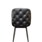 image of Oak Street CM-10501-TUF Amata Tufted Bucket Seat Restaurant Chair, 1.2mm Metal Frame, Non-Marring Poly Glides
