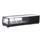 image of Omcan USA 48667 – 47" Black Sushi Display 42L Fits 4 1/3 Pans 32°-53.6°F LED R290 150W 110-120V