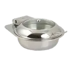 image of Spring USA 2172-6/30 Induction Server, 4.5‑Qt Round Steel Chafing Dish, Hinged Cover, Wing‑Handle