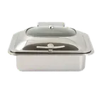 image of Spring USA 2173-6/12 Induction Server, 6 Qt Sq. Chafing Dish, 16.75"L x 15"W x 7.5"H, 18/8 Steel Cover