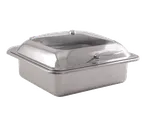 image of Spring USA 2174-6 Induction Buffet Server, 9-Qt Sq., 15.9"W x 18.3"D x 22.5"H, Stainless Cover, Pan