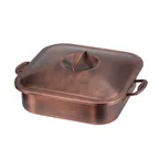 image of Spring USA 2274-5/23 Servella 4 Qt Chafing Dish,11-7/16"Lx11-7/16"Wx2-15/16"H, CuPlt Aged, Ind-Ready