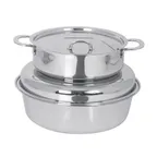 image of Spring USA 2375-6/6H Induction Chafing Dish, 6 Qt, 11-7/8" Dia x 12" Hgt, Steel, Cover - Ready