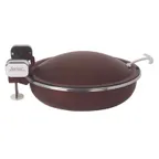 image of Spring USA 2382-367/36 Induction Sauteuse, 15-1/4" Dia x 6" H, 1-1/4-2-1/2-4 Qt, Cover, Merlot/Chrome