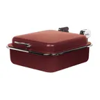 image of Spring USA 2384-397 Server, 6 Qt Chafing Dish, 15-3/8"×7" Merlot Gold, Cover, Induction Ready