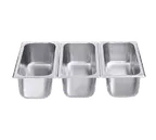 image of Spring USA 522-66/13 Insert - 2.7 Qt Pan, 12.9" x 7" x 2.5", Stainless, Dishwasher Safe - 1/3 Size
