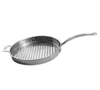 image of Spring USA 8168-60/30 Primo! Buffet Griddle, 2‑Quart, 12" x 1½" Round, steel with aluminum core, riveted handle, rims