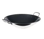 image of Spring USA 8214-60/35 Vulcano Induction Wok, 5‑1⁄4 Qt, 13.75" Dia, Stainless, Handle, Induction Ready