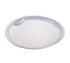 image of Spring USA 9554-59/36 Chafing Dish Insert, Round White Porcelain Pan, 14-1/8" Dia x 1-3/4" Deep