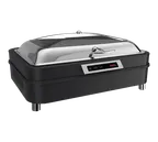 image of Spring USA HC380-CT Solstice 8-Qt Chafing Dish, 24"W x 18"D x 11"H, Steel, Hinged Cover, 110-120V
