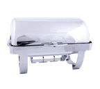 image of Spring USA K2509-6 Chafer Rect 9-7/8 Qt, 26"L x 18-7/8"W x 15-3/4"H, 18/10 Stainless Steel Roll Cover