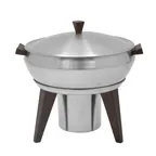 image of Spring USA SK-14118041 Induction Chafing Dish, 2.5 Qt, 10" Dia x 11" H, Round Steel, Lift‑Off Lid