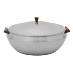 image of Spring USA SK-14502180 Induction Chafing, 5 Qt, 12-3/4" x 7-1/2" H, Round Brushed Stainless Lift‑Off
