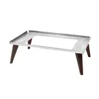 image of Spring USA SK-14505141 Skyra Stand, 1/1 GN Rect, 20.5" x 12.5" x 5.5" Stainless Wood-Finish Legs