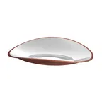image of Spring USA SK10965 - Oval Platter, 16" L x 12-1/2" W x 3" H, Stainless Steel, Burnt Copper