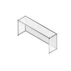 image of Spring USA TSSG3630 Sneeze Guard, 36"W X 18"D X 30"H, Fully Enclosed