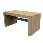 image of Spring USA SRN-WATERFALL-TABLE Induction Table, 36x72x36", Wood Base, Glass/Stone Top, 3 Burners, Swivel Casters