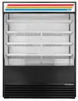 image of True TOAM-60-HC~TSL01 60"  Vertical Air Curtain Merchandiser in Black, Self-Contained, 4 Shelves