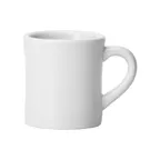 image of Winco BMC-75 Bulawayo Mug, 7.5 oz (3.25" Dia x 3.875" H) Round White Porcelain - 1 Dozen