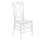 image of Flash Furniture BH-H007-CRYSTAL-GG Chiavari Chair, 800 lbs, Crystal Ice Poly, Stacks 10, UV‑Resistant, Ind/Out