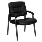 image of Flash Furniture BT-1404-BKGY-GG Executive Side Reception Chair, 250 lb, Tufted Back, Black LeatherSoft