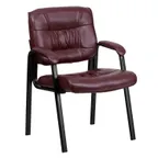 image of Flash Furniture BT-1404-BURG-GG Executive Side Reception Chair, 250 lb. Capacity, Tufted Back, LeatherSoft Upholstery, Burgundy