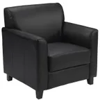 image of Flash Furniture BT-827-1-BK-GG Hercules Diplomat Reception Chair, LeatherSoft Upholstery, Black