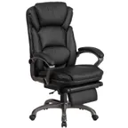 image of Flash Furniture BT-90279H-GG RecliningChair 58" D 45-49" H 250 lbs Back/HeadrestArms Casters SlideOut Footrest