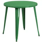 image of Flash Furniture CH-51090-29-GN-GG 30" Round Dining Height Table, Metal, Green Powder Coat Finish