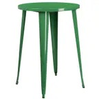 image of Flash Furniture CH-51090-40-GN-GG 30" Round Bar Height Table, Metal Top, Green Powder Coat Finish, 41"H