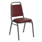 image of Flash Furniture FD-BHF-2-BY-VYL-GG Hercules Series Burgundy Vinyl Stacking Banquet Chair, 500 lb Capacity