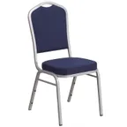 image of Flash Furniture FD-C01-S-2-GG Hercules Series Navy Blue Stackable Banquet Chair, 500 lb, Fabric Upholstered