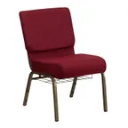 image of Flash Furniture FD-CH0221-4-GV-3169-BAS-GG Hercules Series Extra Wide Stacking Church Chair, 800 lb, Fabric Upholstery, Gold Vein Finish