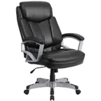 image of Flash Furniture GO-1850-1-LEA-GG Hercules Big & Tall Chair, 500 lb, 45-49.5 in, Black Headrest, Lumbar Support