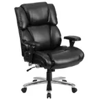 image of Flash Furniture GO-2149-LEA-GG Hercules Big/Tall Chair, Black, 44-48" Height, 400 lbs, LeatherSoft