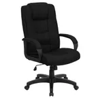 image of Flash Furniture GO-5301B-BK-GG Chair, 44-48" Adjustable, 250 lb, Back with Headrest, Fabric, Base Casters
