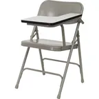 image of Flash Furniture HF-309AST-LFT-GG Premium Left Handed Folding Chair, 500 lb, Beige Powder Coated Steel Frame