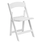 image of Flash Furniture LE-L-1-WHITE-GG - Hercules Folding Chair, 1000 lb, White Padded Vinyl Seat, Waterproof(2‑Pack)