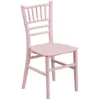 image of Flash Furniture LE-L-7K-PK-GG Kid's Chiavari Chair, 330 lb, Pink, Polypropylene, Stackable