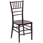 image of Flash Furniture LE-MAHOGANY-GG Hercules Premium Stacking Chiavari Chair, 1000 lb, Mahogany, Plastic Back & Seat