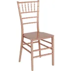 image of Flash Furniture LE-ROSE-M-GG - Hercules Stacking Chiavari Chair, 1000 lb, Rose Gold Frame/Seat, Back, Stacks 8